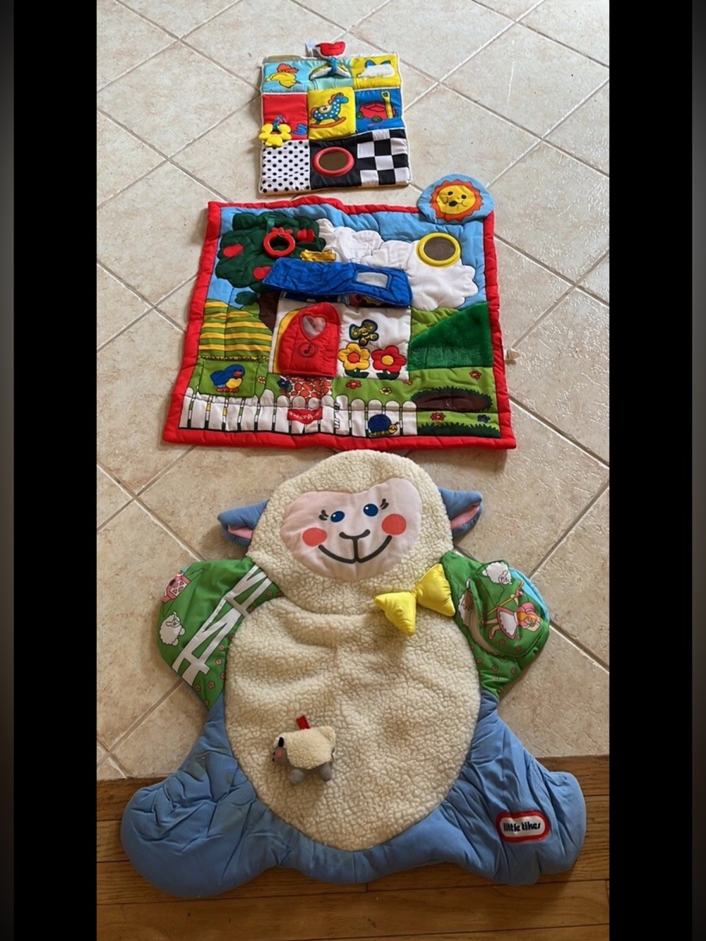 Vintage Baby Activity Mats. 3 Mats (2) Little Tikes And (1) Fisher Price
